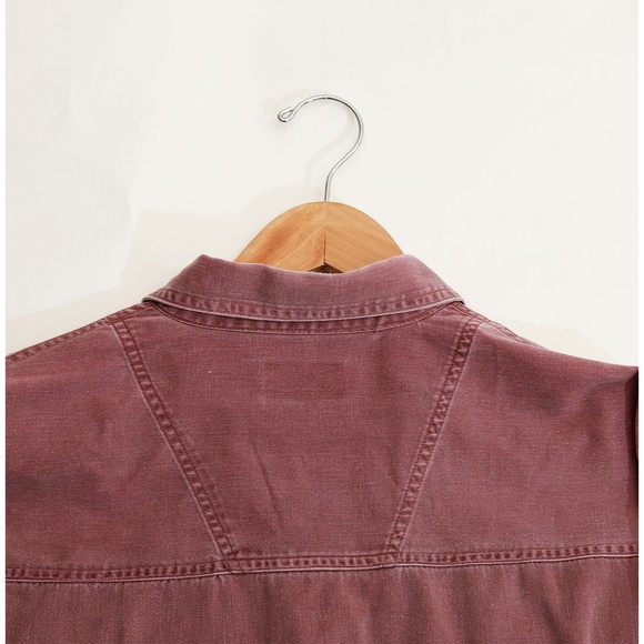 Vtg Red Plaid J Forest & Co Heavyweight 2-Pocket Flannel Button Shirt L Cotton - Picture 5 of 10